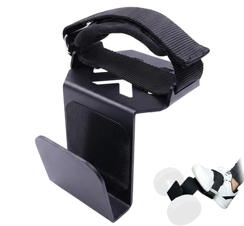 J Bryant Tibialis Raise Dumbbell Tib Trainer, Adjustable Detachable Tib Bar Alternative with Neoprene Padded Foot Strap & Secure Dumbbell Slot for Home Gym Knee Over Toes Training - color: Black For Single Foot