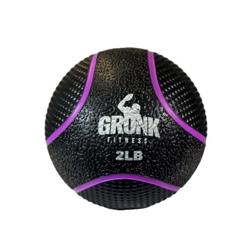 Gronk Fitness Premium Medicine Ball | Non-Slip Weighted Medicine Ball | Great Wall Ball for Full Body Workouts | Perfect for Strength & Conditioning Exercises - size: 2