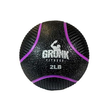 Gronk Fitness Premium Medicine Ball | Non-Slip Weighted Medicine Ball | Great Wall Ball for Full Body Workouts | Perfect for Strength & Conditioning Exercises - size: 2