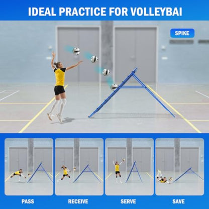 Volleyball Baseball Rebounder Net, Softball Rebounder Pitchback Net Quick Adjustments, Quick Adjustments Lacrosse Bounce Back Practice Equipment, Ideal for Outdoor Indoor and Backyard Training - size: 6FTx4FT, style: Multi-Sport Rebounder Net