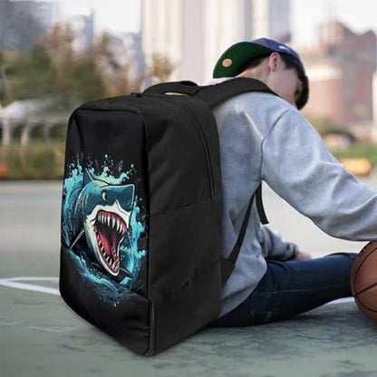 Basketball Backpack With Separate Ball Compartment And Shoes Fit Basketball Volleyball Football - color: Shark