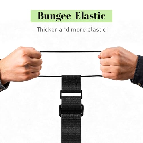 Multi Use Strong Adjustable Luggage Connector Straps for Suitcases,4 Pack Flexible Luggage Accessories Elastic Fastening Bag Strap (Black-4pcs) - color: Black-4pcs