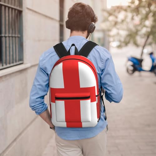 MZERSE Casual Laptop Backpack, Printed Daypack England Flag, Lightweight Commuter Bag for Work, Travel and Gym - color: Pattern (1115)