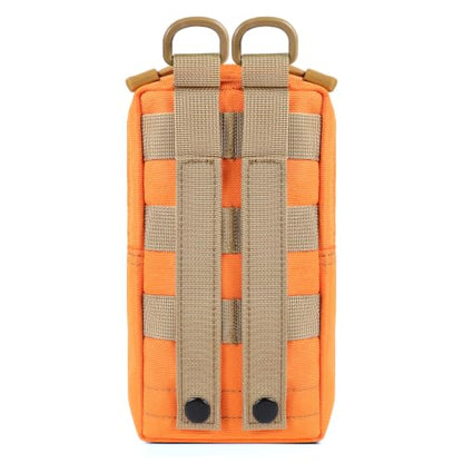 FRTKK 2 Pack Molle Pouches - Tactical Compact Water-Resistant EDC Pouch Bag Small Utility Pouch - color: 2 Pack - Orange 3