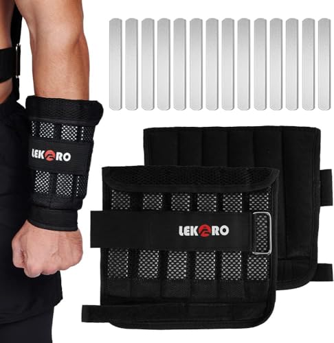 Wrist Ankle Weights with Removable Steel Bars, 1 Pair Adjustable Arm Leg Weights for Men and Women, No Leakage Design, Weighted Wrist Bands for Walking Jogging Yoga Pilates - color: Adjustable Wrist Arm Weights 6.6 LBS