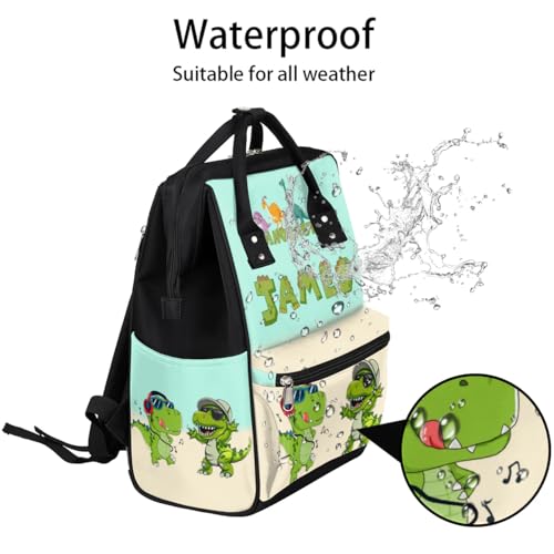 Dinosaur Diaper Bag Backpack for Baby Boys Personalized Baby Boys Diaper Backpack Large Nappy Backpack for Mom Dad Dino Mommy Bag - color: Color 9