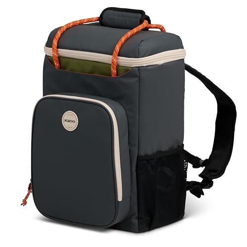 Igloo Soft Cooler Bag | Summit Series | Insulated Cooler Tote | Backpack Cooler - color: Tactical Gray 24 Can