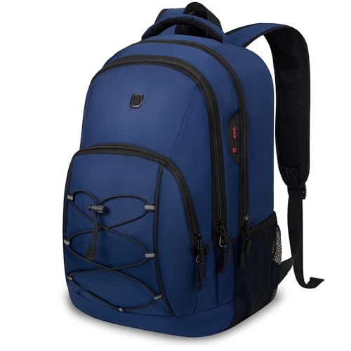 Goloni Laptop Backpack for Men Women, 17 Inch Travel Backpack with USB Charging Port, Water Resistant Lightweight Backpack with Compartments, 30L Casual Daypack,Blue - color: Blue