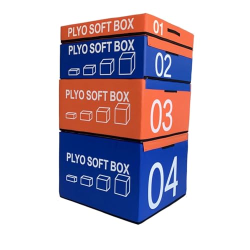 LICOME Jump Box Soft Foam Box Professional Physical Training Combination Box Used for Home Gym and Outdoor Exercise. Suitable for Agility Training and Speed Training - color: H