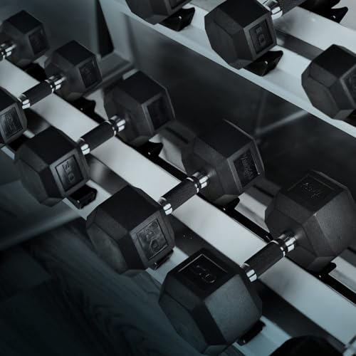 Yes4All Rubber Grip Encased Hex Dumbbell – Hand Weights With Anti-Slip 5-50 LBS Single - color: G. 35 Pounds