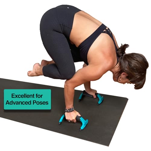 Premium Quality Wrist Alignment Yoga Blocks to Eliminate Wrist Pain in All Poses - Great for Yoga, Pushups and Pilates. Set of 2 with Instruction Card