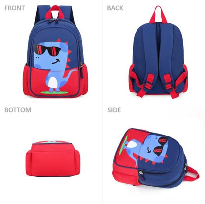 11 Inch Kids Toddler Preschool Travel Backpack Cool Cute Cartoon Daypack (Dinosaur Red) - color: Dinosaur Red, size: Medium
