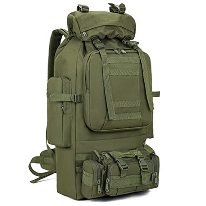 100L Camping Hiking Backpack,Molle military Tactical rucksack backpack,Waterproof Lightweight Hiking Backpack - color: Armygreen