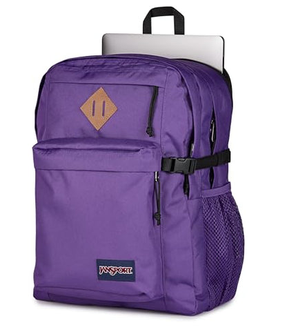 JanSport Main Campus Backpack - Travel or Work backpack w 15-Inch Laptop Sleeve and Dual Water Bottle Pockets, Grape Jelly - color: Grape Jelly