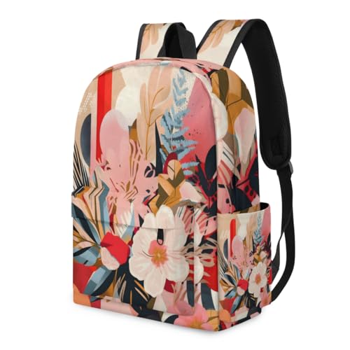 QsirBC Small Travel Backpack Classic Floral Decor Casual Daypack Backpacks Lightweight Waterproof College Bookbags for Women Gift - color: Classic Floral Decor
