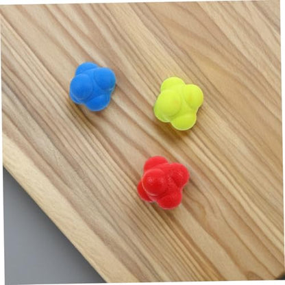 Sosoport 6pcs Hexagon Reaction Ball Hand Eye Coordination Trainer Hockey Equipment Enhance Reflexes Fitness Training Ball