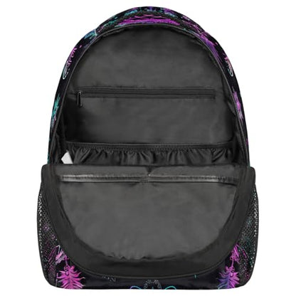 Kids School Backpack Purple Blue Dreamcatcher Large Bookbag for Elementary Students Boys Girls Lightweight Travel Casual Daypack Water Resistant Outdoor Hiking Sport Rucksack - color: Purple Blue Dreamcatcher