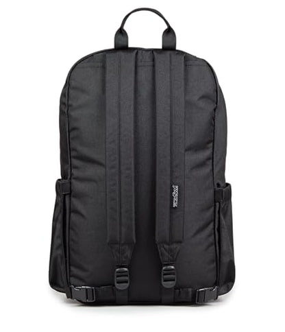 JanSport Venture Daypack – Travel Pack With Large Main Compartment, Padded Laptop Sleeve, Dual Water Bottle Pockets, and Attachment Buckles, Black - color: Black, style: Venture Daypack