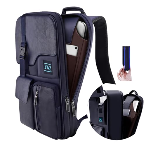 ZINZ Laptop Backpack 15 15.6 16 Inch, Expandable Computer Rucksack with Multi-Pockets Anti-Theft Travel Daypack for Men and Women,Blue - color: B01l01