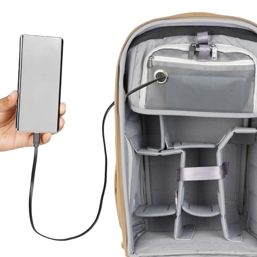 VANGUARD VEO Metro B30L Camera & Everyday Backpack (Beige) – Fits 70–200mm Attached, 17" Laptop Storage, Convertible Daypack Design, Travel-Ready Carry-On - color: Beige, size: 30L