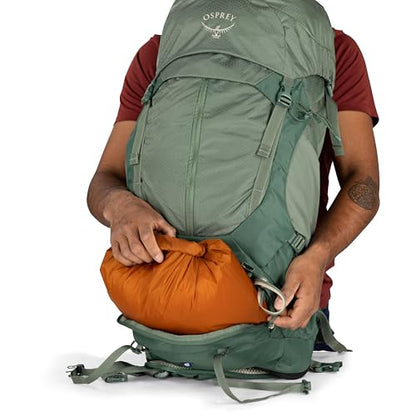 Osprey Stratos 44L Men's Hiking Backpack - Lightweight Backpacking Pack with Waterproof Raincover - Camping Bag, Pine Leaf - color: Pine Leaf, style: 44l