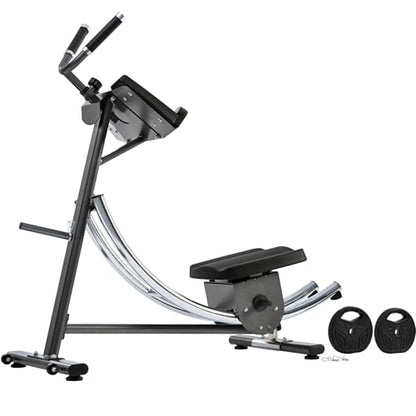 2025 Abdominal Exercise Machine for Commercial Use, Side Shaper Ab Machine Exercise Equipment, Foldable Abdominal Crunch Coaster for Home Use (Large,Black)
