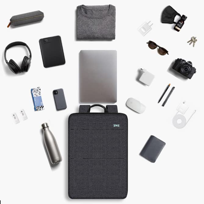 ZINZ Slim & Expandable Laptop Backpack 15 15.6 16 Inch Case, Water Resistant Travel Backpack Compatible with MacBook Pro/Neo 16" 15", Dell XPS 15 16 and Most 15" 15.6" 16" Notebooks，B04K01 - color: B04k01, size: 15"-16"