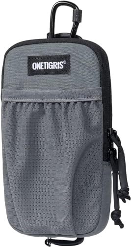 ONETIGRIS Cell Phone Pouch, Molle Holster Holder for Men Belt, for iPhone 17 Pro Max/Air/17/16/15/14 /13/12/11/X/XR/XS/8 Plus/7/6, for Galaxy S25 Ultra/s25/S24 /S23/S22/S21 - color: Grey