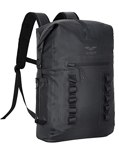 MIER Dry Bag Waterproof Backpack 30L Dry Sack Heavy Duty Roll-Top Closure for Kayaking, Beach, Boating, Swimming, Surfing - color: Black