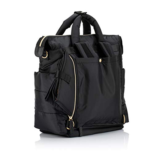 Itzy Ritzy Dream Convertible Diaper Bag Tote Backpack - Baby Diaper Bag with 14 Pockets, Changing Pad & More (Midnight Black) - color: Midnight Black