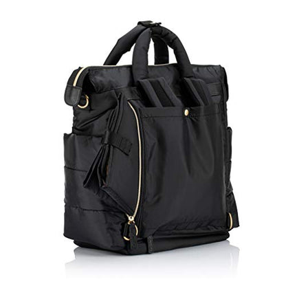 Itzy Ritzy Dream Convertible Diaper Bag Tote Backpack - Baby Diaper Bag with 14 Pockets, Changing Pad & More (Midnight Black) - color: Midnight Black