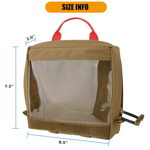 KRYDEX Clear Top Insert Bag with Hook Panel Tactical Packing Cube Travel Organizer Bag (Large-CB) - color: Large-CB