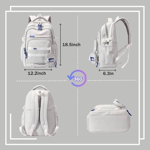 Kids Backpack for Girls - Aesthetic School Backpack for Teens & Elementary Students - Pink Bookbag - color: Pink