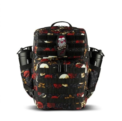 WOLFpak 35L Athletic Gym Backpack (Until Forever) - Durable 1000D Waterproof Oxford Material with MOLLE Webbing, Laptop Pocket & Dual Cup Holders, Durable Fitness/Travel/Military Daypack - color: Until Forever