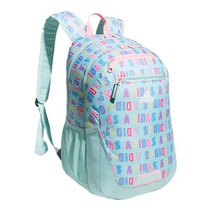 adidas Excelerator School Backpack, 33L - color: Hall Pass Semi Flash Aqua/Pink Spark, size: OSFA
