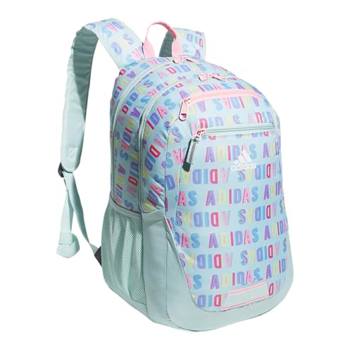 adidas Excelerator School Backpack, 33L - color: Hall Pass Semi Flash Aqua/Pink Spark, size: OSFA