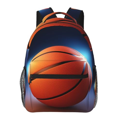 Travel Backpack Basketball Ball Carry on Backpack Lightweight Business 15.6inch Laptop Backpack for Men Women - color: Basketball Ball