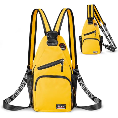 Crossbody Backpack Convertible Sling Bag for Women Men with Adjustable Strap Small Casual Daypack for Hiking Traveling (Small, 11-Inch, Yellow) - color: Yellow, size: 11-Inch