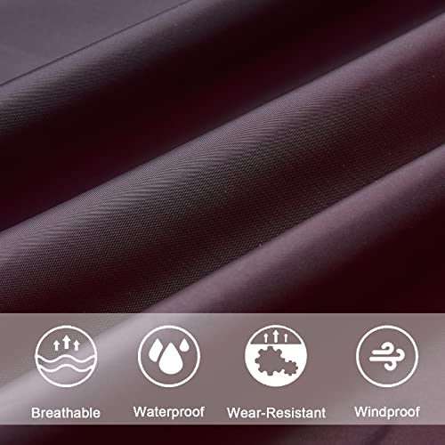 SaphiRose Unisex Rain Poncho Waterproof Raincoat Hooded for Adults Women with Pockets - color: Gradient Dark Purple