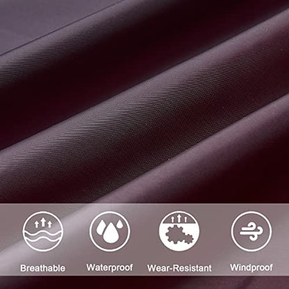 SaphiRose Unisex Rain Poncho Waterproof Raincoat Hooded for Adults Women with Pockets - color: Gradient Dark Purple