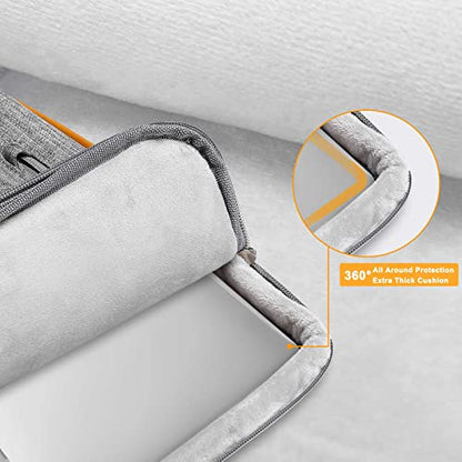 MOSISO 360 Protective Laptop Shoulder Bag,15-15.6 inch Computer Bags Compatible with MacBook Pro 16 inch, HP, Dell, Lenovo, Asus Notebook,Side Open Messenger Bag with 4 Zipper Pockets, Gray - color: Gray, size: 16 inch