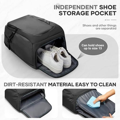 suwasp Large Travel Backpack for Women Men Mochila Airline Approved Carry On Personal Item Backpack Bag Frontier Airlines Personal Item Travel Bag Flight Approved Luggage Backpack - Black - color: Black, size: Large