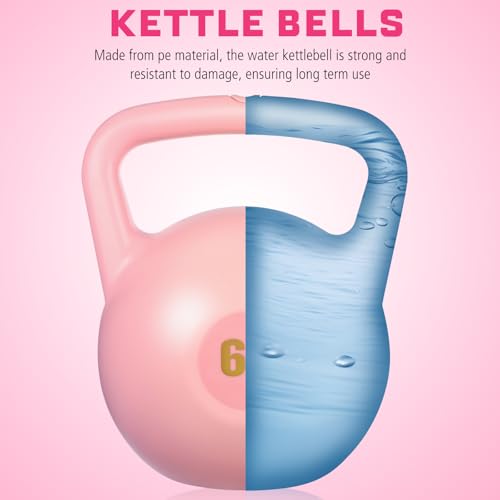Portable Water Filled Kettlebell PE Material Exercise Equipment for Men Women Home Gym Strength Training Travel Fitness