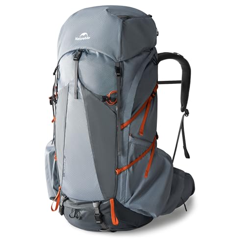 Naturehike Seek Wind 65L Backpack Trekking for Women Waterproof Hiking Backpack Outdoor with Rain Cover for Camping Cycling and Hiking(Blue/65L/Women) - color: Blue/Women, size: 65L