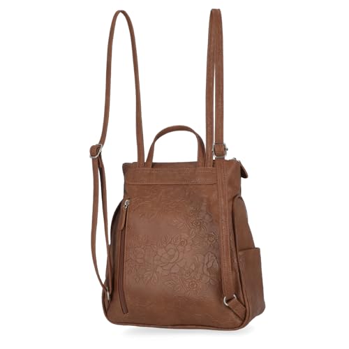 MultiSac womens Major Backpack, Pecan Flowers, One Size US - color: Pecan Flowers