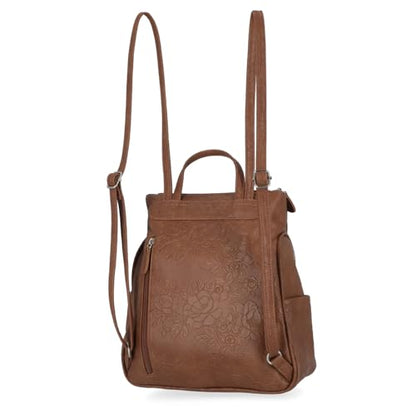 MultiSac womens Major Backpack, Pecan Flowers, One Size US - color: Pecan Flowers