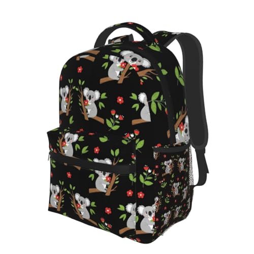 Outdoor Sports Travel Backpack Leaves Flowers Cartoon Koala, Lightweight Daypack for Men Women Gym and Beach - color: Pattern (231)