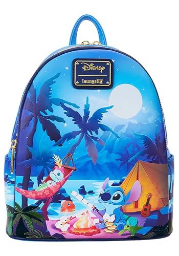Loungefly Disney Stitch Camping Cuties Glow Mini Backpack | Lilo & Stitch Bags & Backpacks Standard