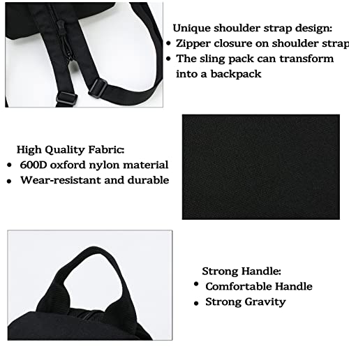 Mini Tactical Backpack, 6L Small Sling Backpacks Shoulder Bag For Running Travel Daypack with Carabiner For Men Women - color: Green1
