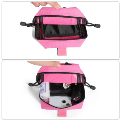 FRTKK 2 Pack Molle Pouches - Tactical Compact Water-Resistant EDC Pouch Bag Small Utility Pouch - color: 2 Pack - Pink